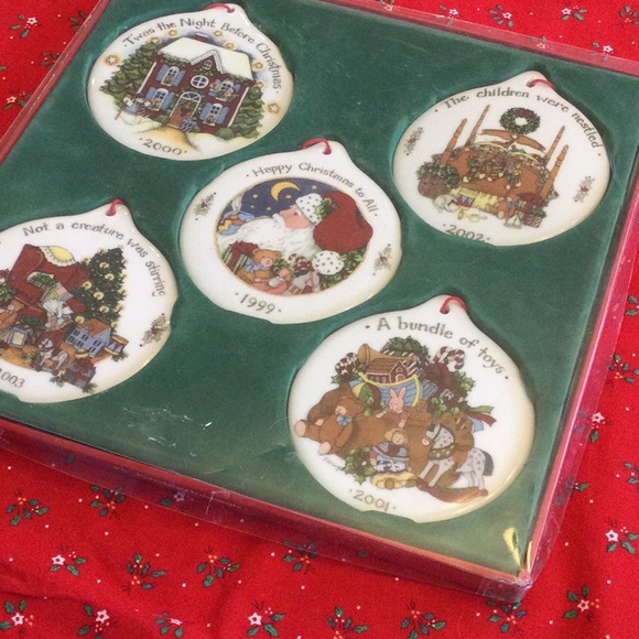 Susan Winget “A Christmas Story” set of 5 dates ornaments 1999-2003. New. - Picture 7 of 7